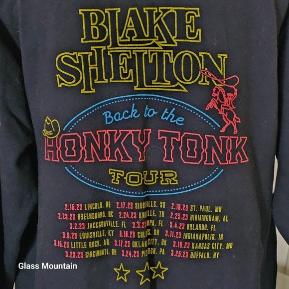 Sold - Blake Shelton Back to The Honky Tonk Tour 2023 Black Men's XL Hoodie - Picture 5 of 12